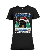 Yarn Is Freee And Knitting Makes You Thin Premium Fit Ladies Tee tile