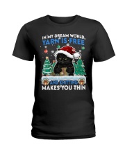 Yarn Is Freee And Knitting Makes You Thin Ladies T-Shirt tile