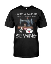 Just A Nurse Easily Distracted By Sewing Classic T-Shirt tile