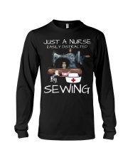 Just A Nurse Easily Distracted By Sewing Long Sleeve Tee tile