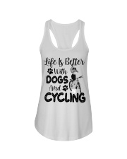 Life Is Better With Dogs And Cycling Ladies Flowy Tank tile