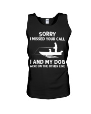 Sorry I Missed Your Call We Were On The Other Line Unisex Tank tile