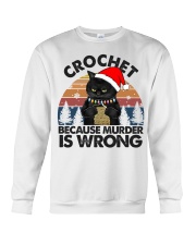 Crochet Because Murder Is Wrong Christmas Crewneck Sweatshirt tile