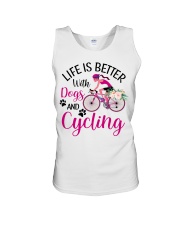 Life Is Better With Dogs And Cycling Unisex Tank tile