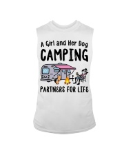 A Girl And Her Dog Camping Partner For Life Sleeveless Tee tile