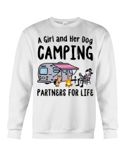 A Girl And Her Dog Camping Partner For Life Crewneck Sweatshirt tile