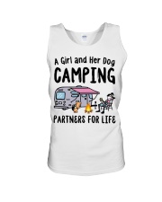 A Girl And Her Dog Camping Partner For Life Unisex Tank tile