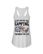 A Girl And Her Dog Camping Partner For Life Ladies Flowy Tank tile