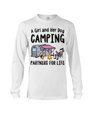 A Girl And Her Dog Camping Partner For Life Long Sleeve Tee tile