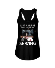 Just A Nurse Easily DIstracted By Sewing Ladies Flowy Tank tile