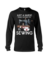 Just A Nurse Easily DIstracted By Sewing Long Sleeve Tee tile