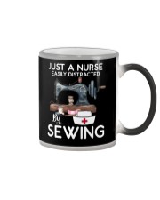 Just A Nurse Easily DIstracted By Sewing Color Changing Mug tile