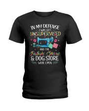 In My Defense I Was Left Unsupervised - Sewing Ladies T-Shirt tile