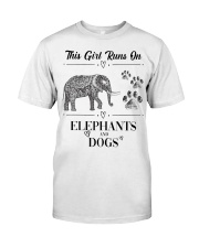 This Girl Runs On Elephants And Dogs Classic T-Shirt tile