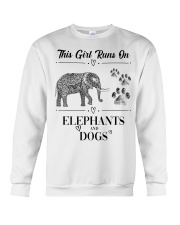 This Girl Runs On Elephants And Dogs Crewneck Sweatshirt tile