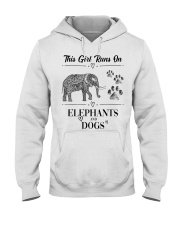 This Girl Runs On Elephants And Dogs Hooded Sweatshirt front