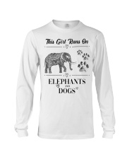 This Girl Runs On Elephants And Dogs Long Sleeve Tee tile
