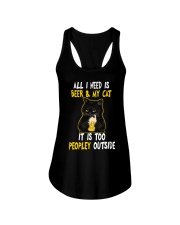 All I Need Is Beer And My Cat Ladies Flowy Tank tile