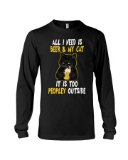 All I Need Is Beer And My Cat Long Sleeve Tee tile