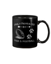 Easily Distracted By Dogs And Football Mug tile