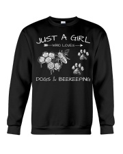Just A Girl Who Loves Dogs And Beekeeping Crewneck Sweatshirt tile