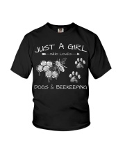 Just A Girl Who Loves Dogs And Beekeeping Youth T-Shirt tile