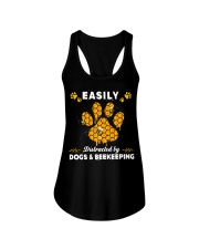 Easily Distracted By Dogs And Beekeeping Ladies Flowy Tank tile