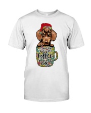 A Good Day Starts With Coffee And Dog Hippie Xmas Classic T-Shirt tile