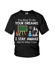 I Stay Awake And Do What I Love - Science Teacher Youth T-Shirt tile