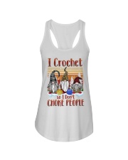 I Crochet So I Don't Choke People Ladies Flowy Tank tile