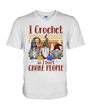 I Crochet So I Don't Choke People V-Neck T-Shirt tile