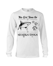 This Girl Runs On Sharks And Dogs Long Sleeve Tee tile