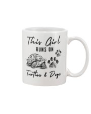 This Girl Runs On Sharks And Dogs Mug tile