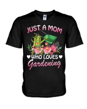 Just A Good Mom Who Loves Gardening V-Neck T-Shirt tile