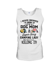 I'd Grow Up To Be A Dog Mom And Camping Lady Unisex Tank tile