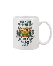 July Girl Who Loves Dogs And Like A Trip Mug tile