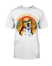Mens Best Dog Dad Ever Retro Vintage Classic T-Shirt front