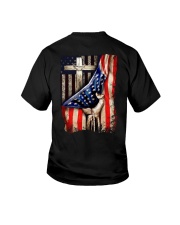 Cross Christ American Flag Youth T-Shirt thumbnail