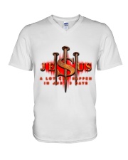 Jesus Saved My Life V-Neck T-Shirt thumbnail
