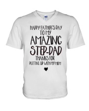 Happy Father's Day To My Amazing Step-Dad V-Neck T-Shirt thumbnail