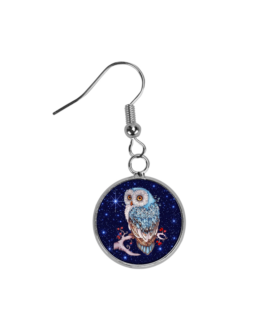 I LOVE OWL Circle Earrings
