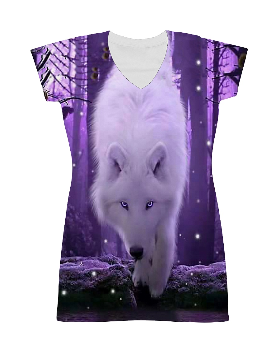 I LOVE WOLF All-over Dress