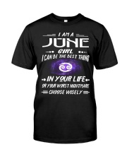 JUNE GIRL BEST OR WORST CHOOSE WISELY Premium Fit Mens Tee thumbnail