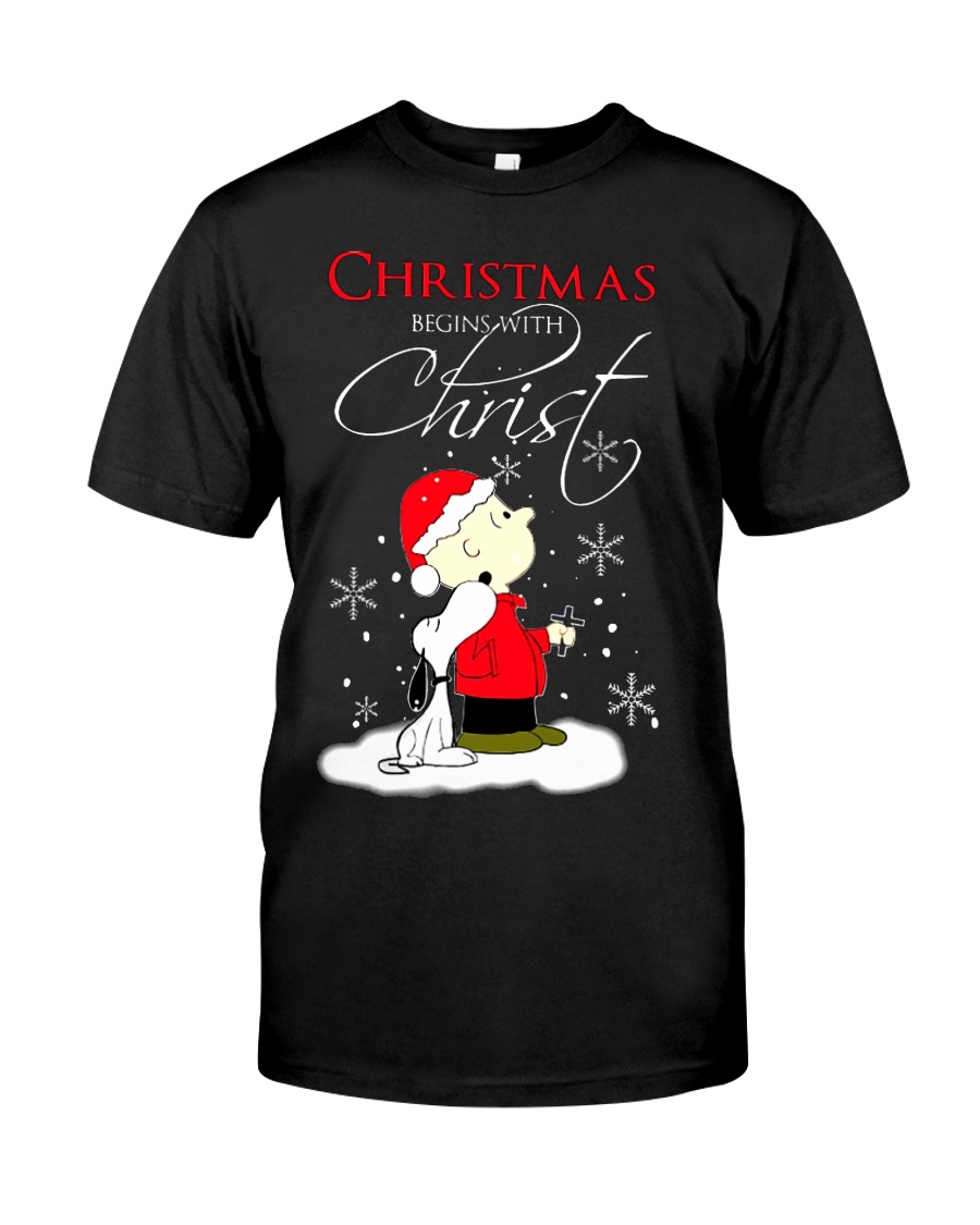 Christmas begin with Christ Premium Fit Mens Tee