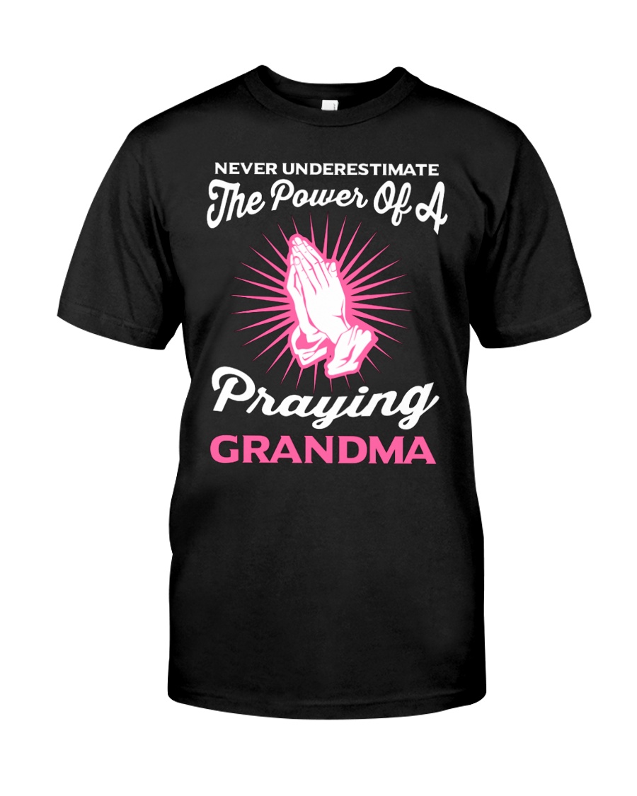 PRAYING GRANDMA Premium Fit Mens Tee