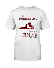 JUST A LOUISIANA GIRL IN A VIRGINIA WORLD Classic T-Shirt thumbnail
