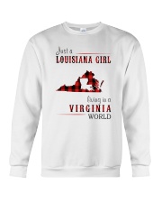 JUST A LOUISIANA GIRL IN A VIRGINIA WORLD Crewneck Sweatshirt thumbnail