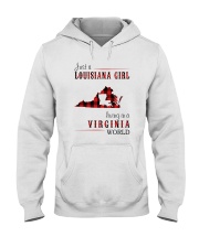 JUST A LOUISIANA GIRL IN A VIRGINIA WORLD Hooded Sweatshirt front