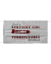 JUST A KENTUCKY GIRL IN A PENNSYLVANIA WORLD Cloth face mask thumbnail