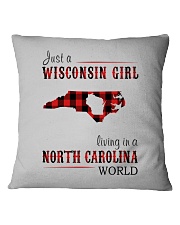 JUST A WISCONSIN GIRL IN A NORTH CAROLINA WORLD Square Pillowcase thumbnail